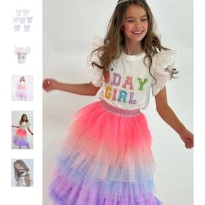 Lola + The Boys Rainbow Birthday Girl Tee